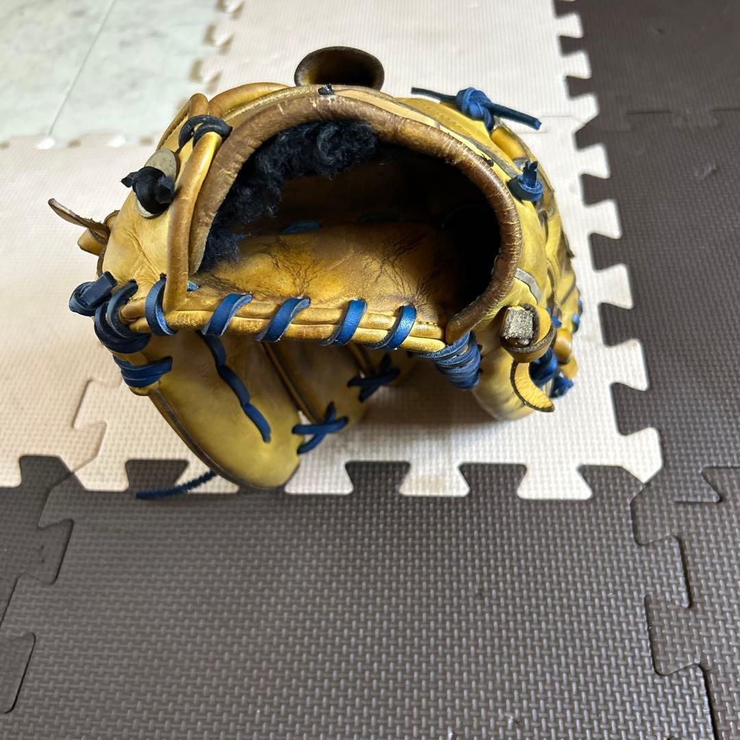 硬式野球グローブ イエロー/ブルー