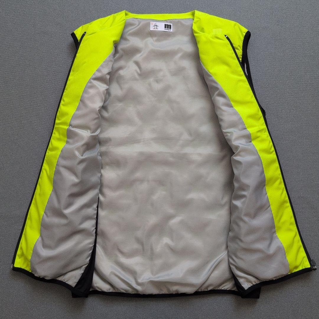 【美品】マンシングウェアゴルフ　フルジップノーカラーダウンベスト　LL