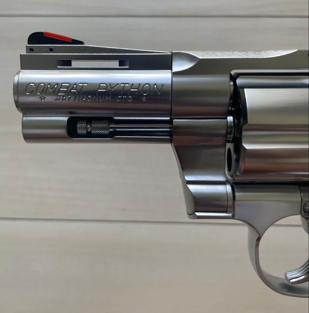 タナカコルトパイソンモデルガン 3インチRモデルステンレスフィニッシュ未発火