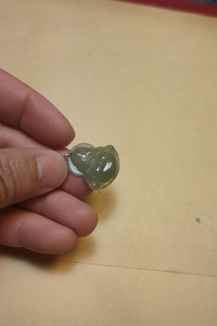 翡翠　大黒天　ネックレス　ペンダント　玉石　仏像、根付