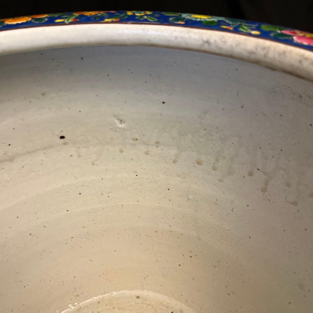 火鉢　伊万里焼　花柄　めだか　金魚　 蓮鉢　大きめ　古道具　アンティーク