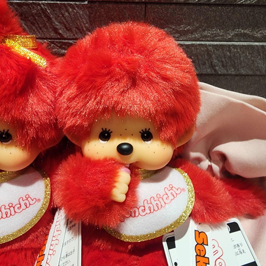 キデイランド80周年記念モンチッチコラボ赤レッドモンチッチぬいぐるみSサイズペア