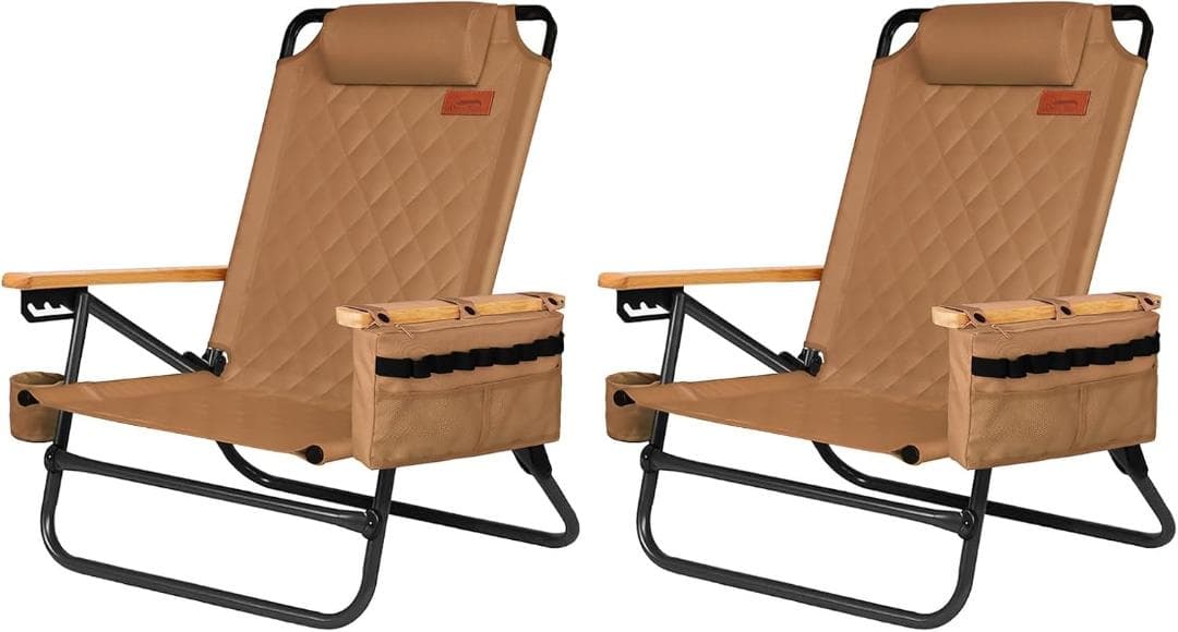 【開封・未使用】DesertFox キャンプチェア リクライニング STTJBB