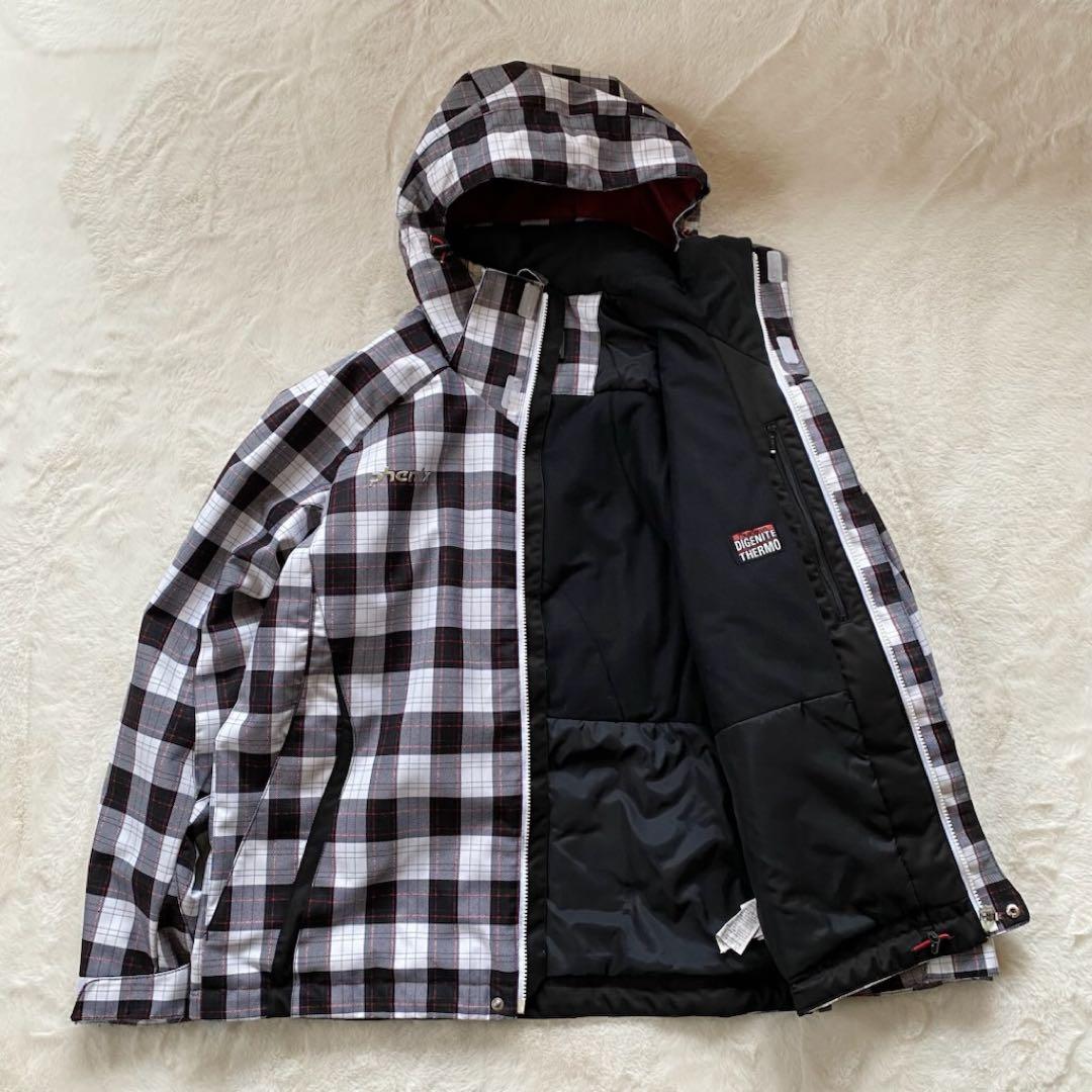 【美品】phenix スキーウェア　セットアップ　上下　チェック　ブラック　L