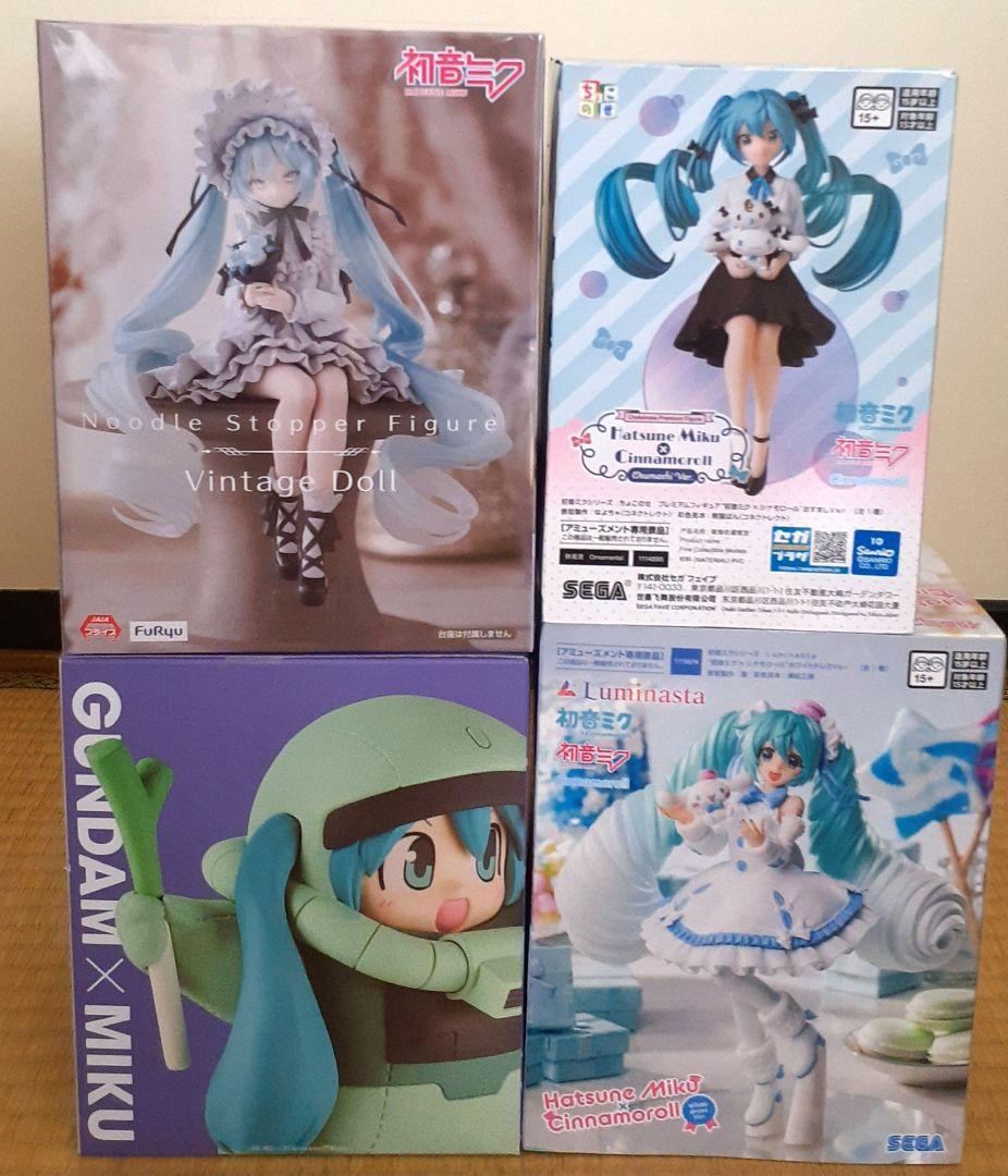 初音ミク　ザクぐるみ　シナモ ちょこのせ　ルミナスタ　ぬーどる　フィギュア　4点