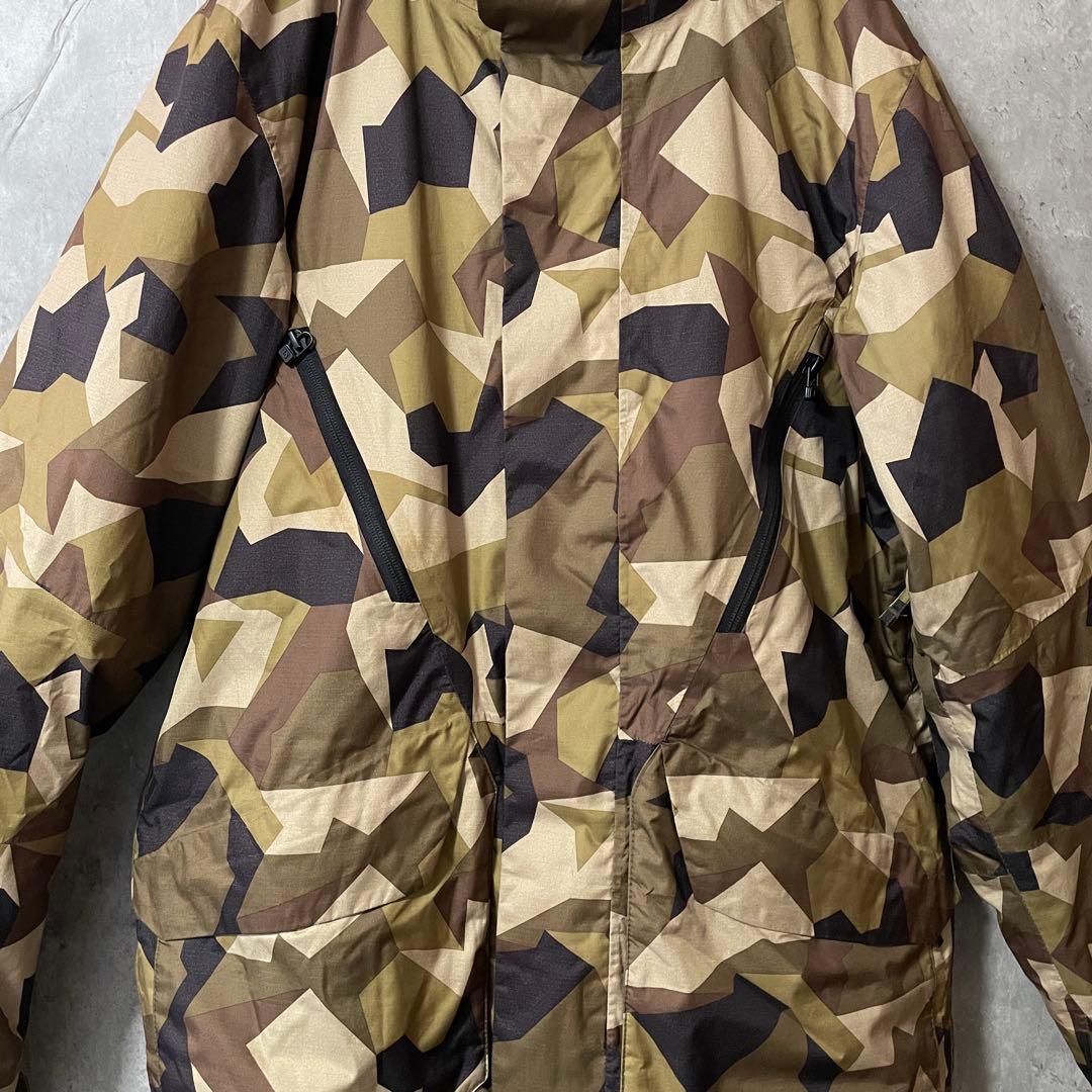 Burtonバートンスキーウェアスノーボードジャケットパーカー茶色ベージュカモ柄