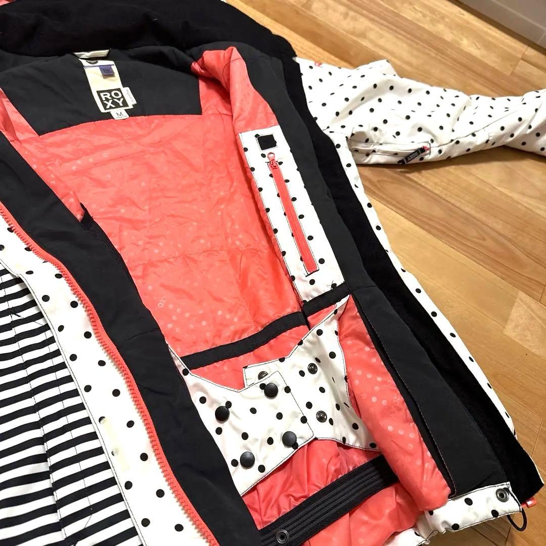 ROXY スノーボードウェア スキーウェア Mサイズ 上下、ニット帽セット