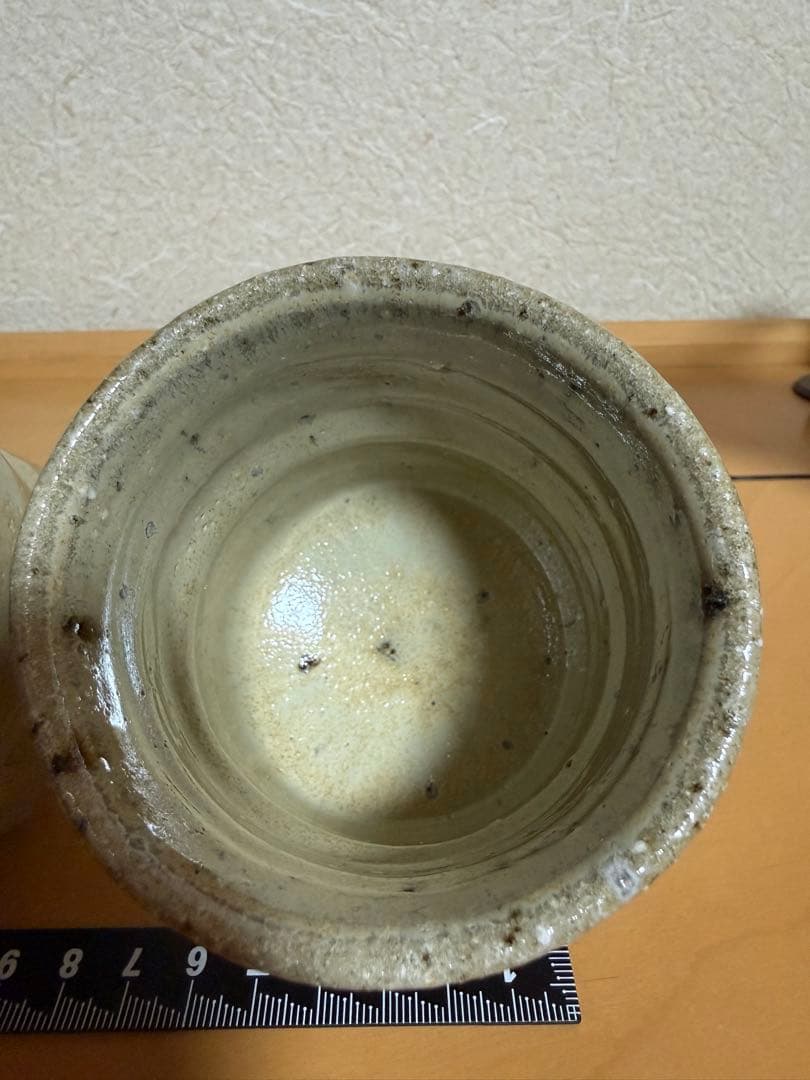 井上東也作　唐津焼　湯呑　コップ　陶磁器　骨董　こつとう