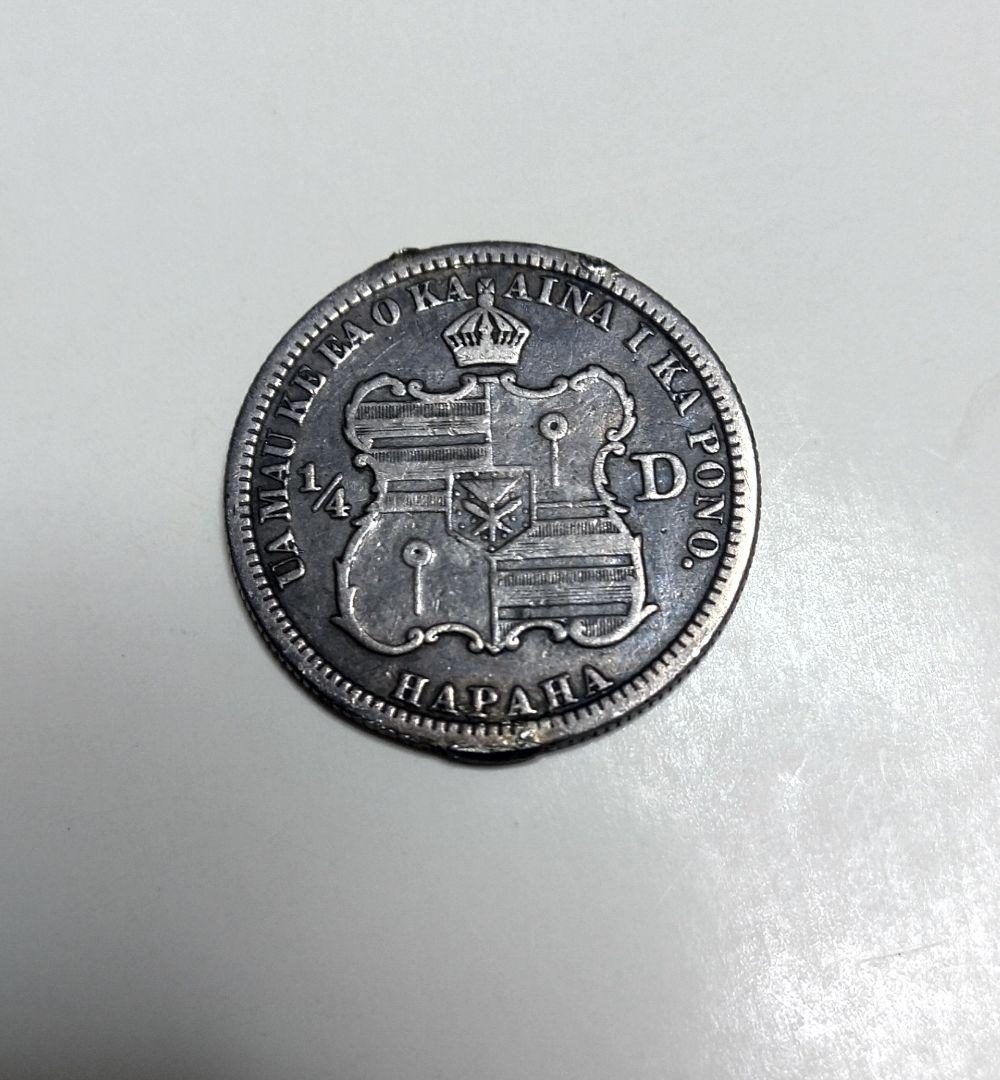 ハワイ 銀貨 1/4 D　本物保証
