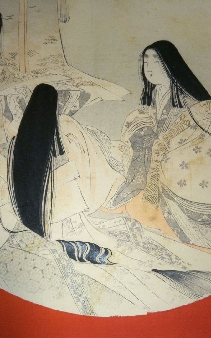 口絵木版画、小説日本女禮式大全の口絵二枚売りになります。水野年方と富岡永洗画