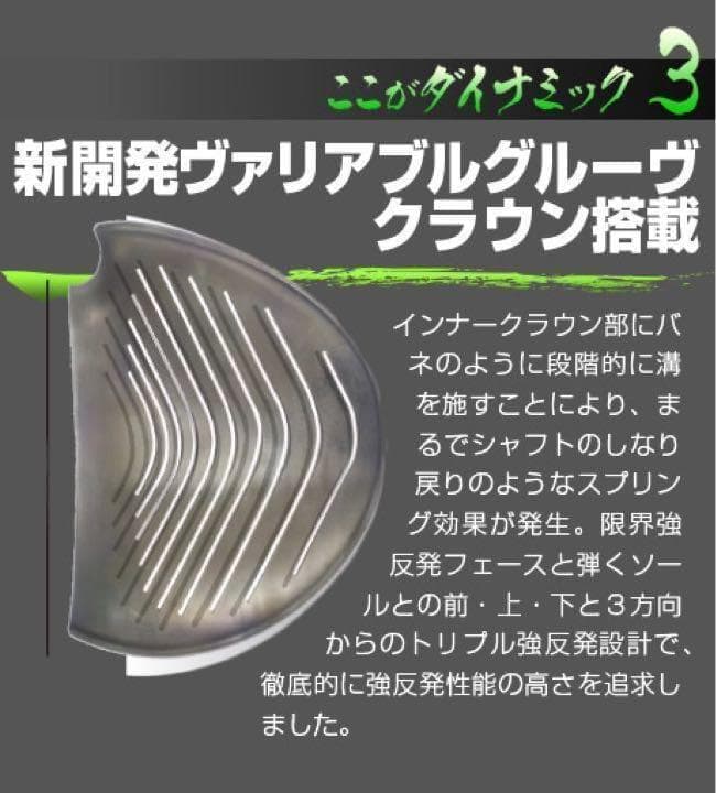 【新品】ほぼ高反発の激飛び適合最強反発力の豪快な飛び! ダイナミクス ドライバー