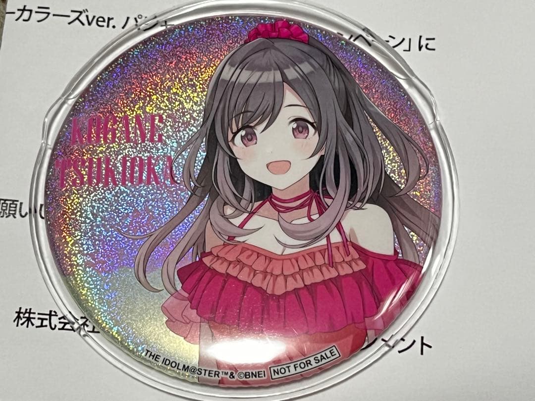 シャイニーカラーズ 月岡恋鐘 カードフォリオ パシャっとチャレンジ 缶バッジ