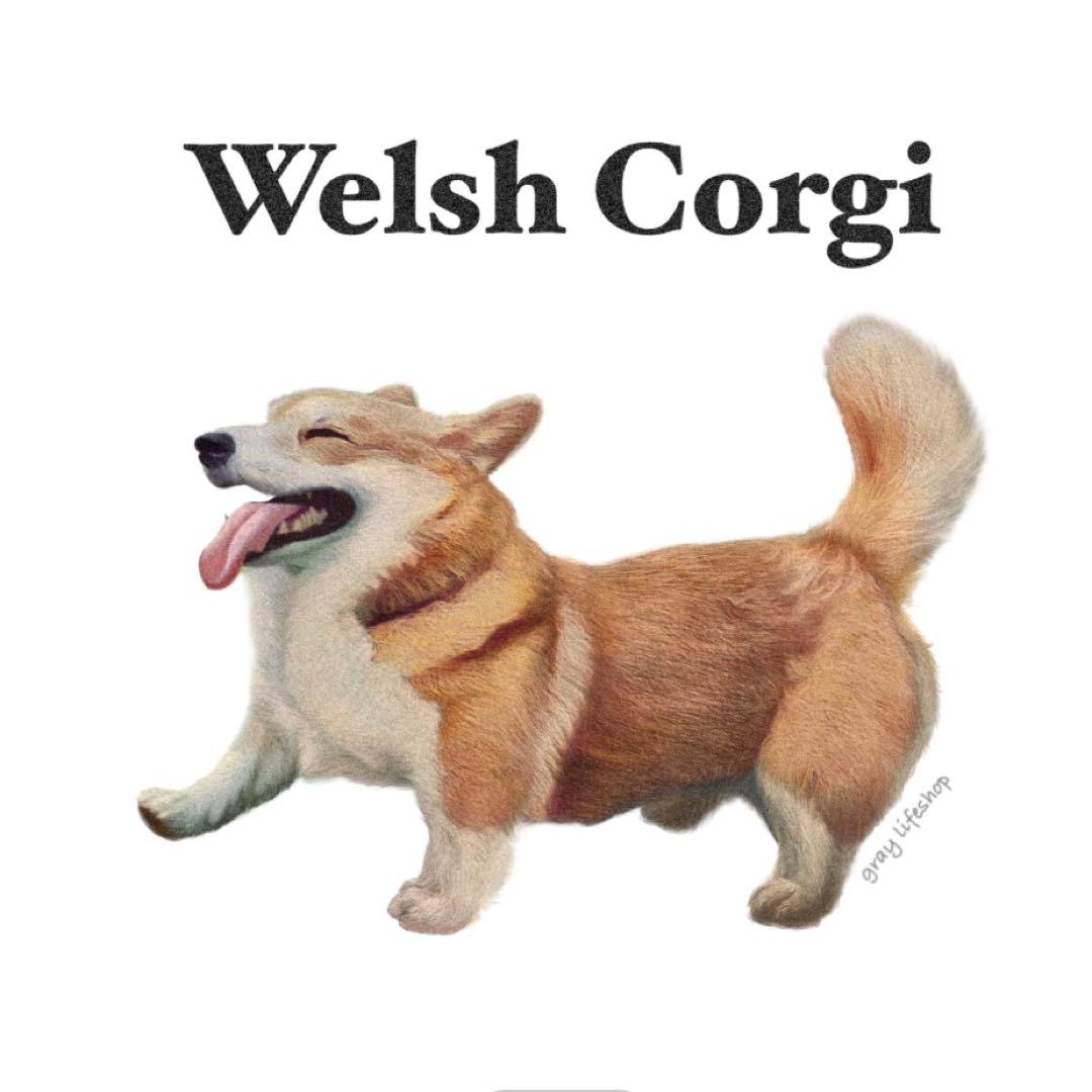 コーギー　トートバッグ　キャンバス　レザー