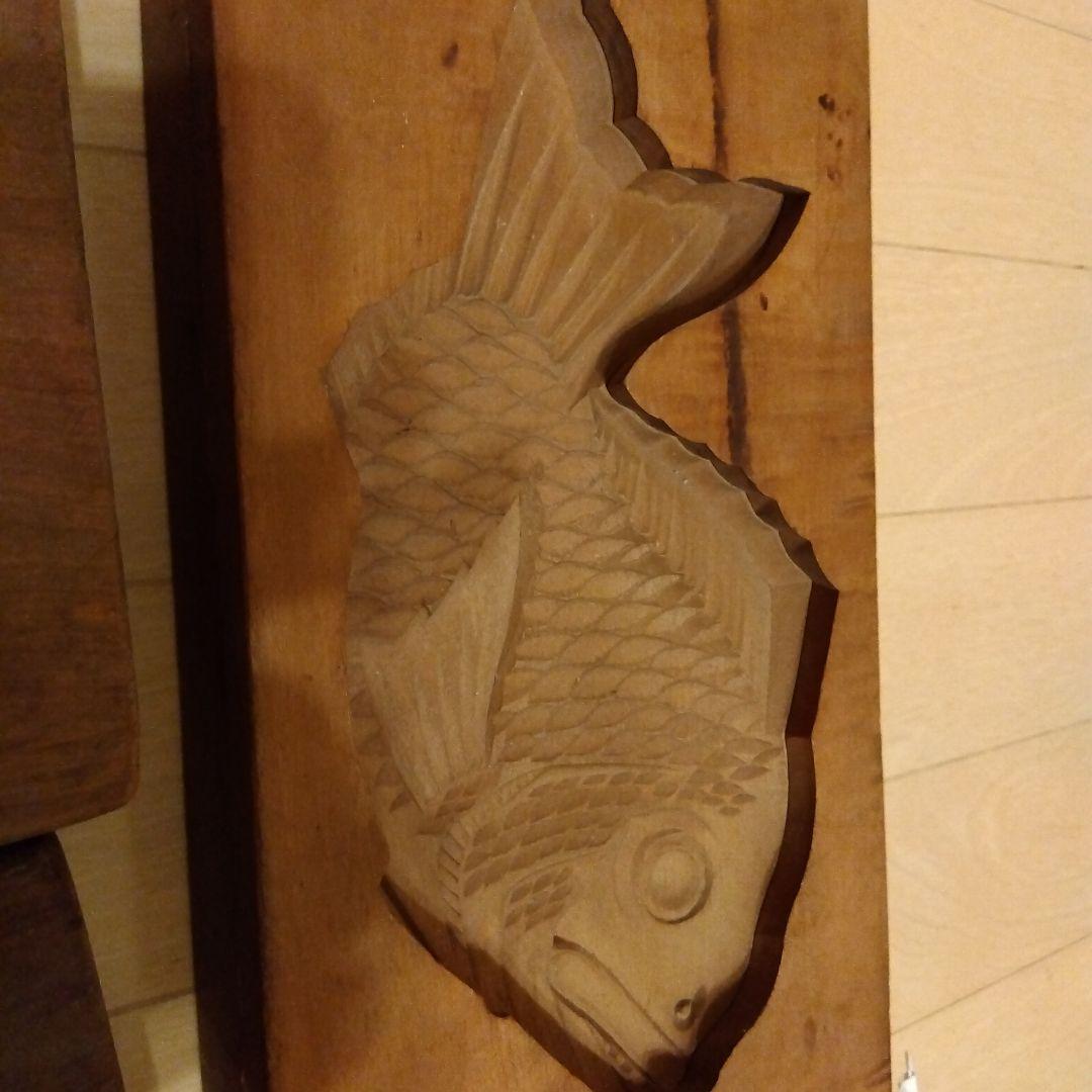 木型　富士山　鯛　落雁　レトロ　インテリア　古道具　蒲鉾　大型　縁起　麩　和菓子