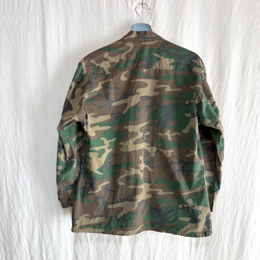 60s 70s 米軍 グリーンリーフカモ ジャングルファティーグ ジャケット S