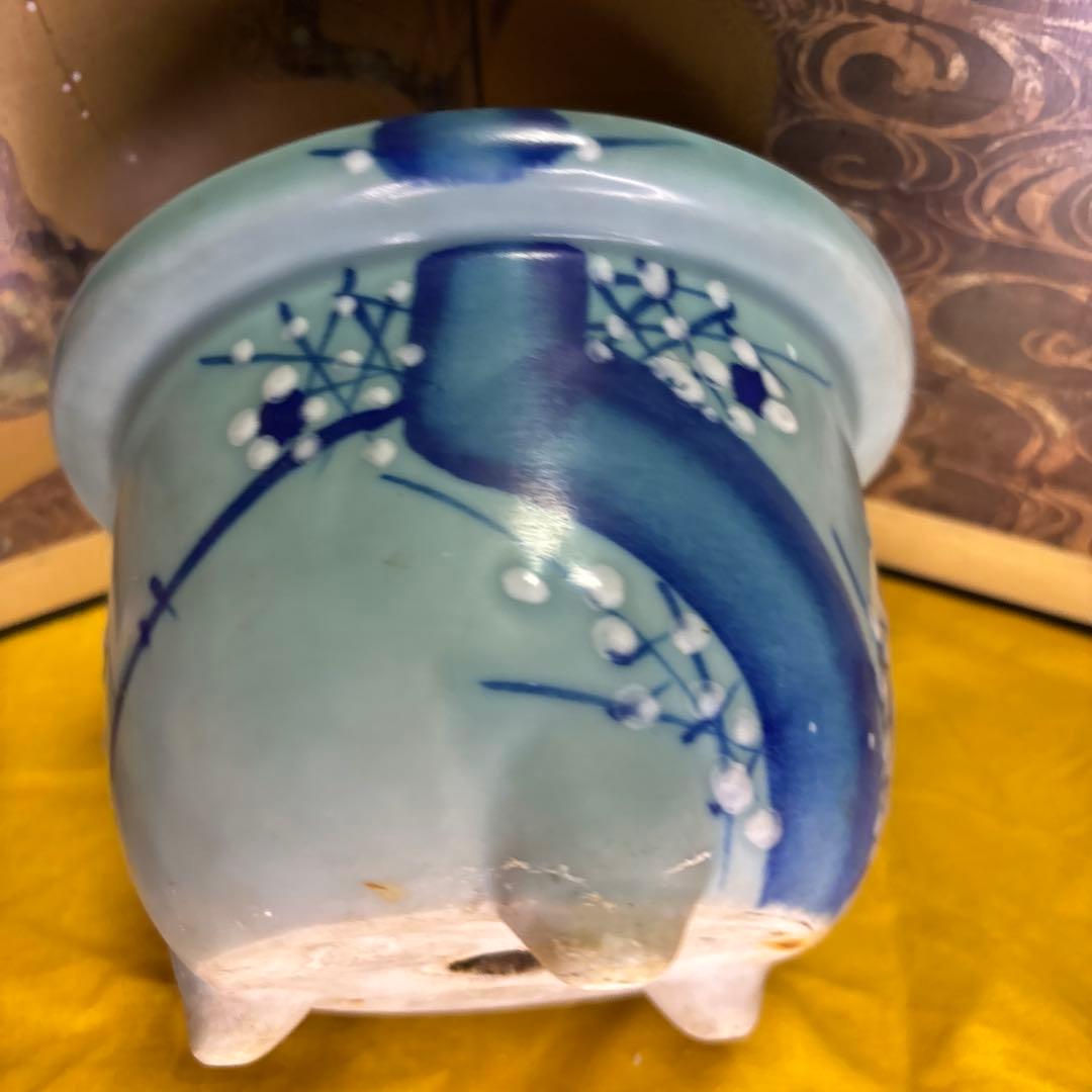 尾張焼　花鉢 梅　古美術