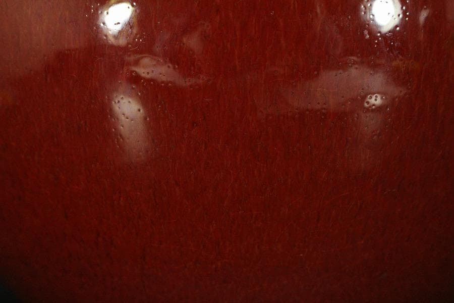 中国美術 釉裏紅 天球瓶 高36cm (HA367)