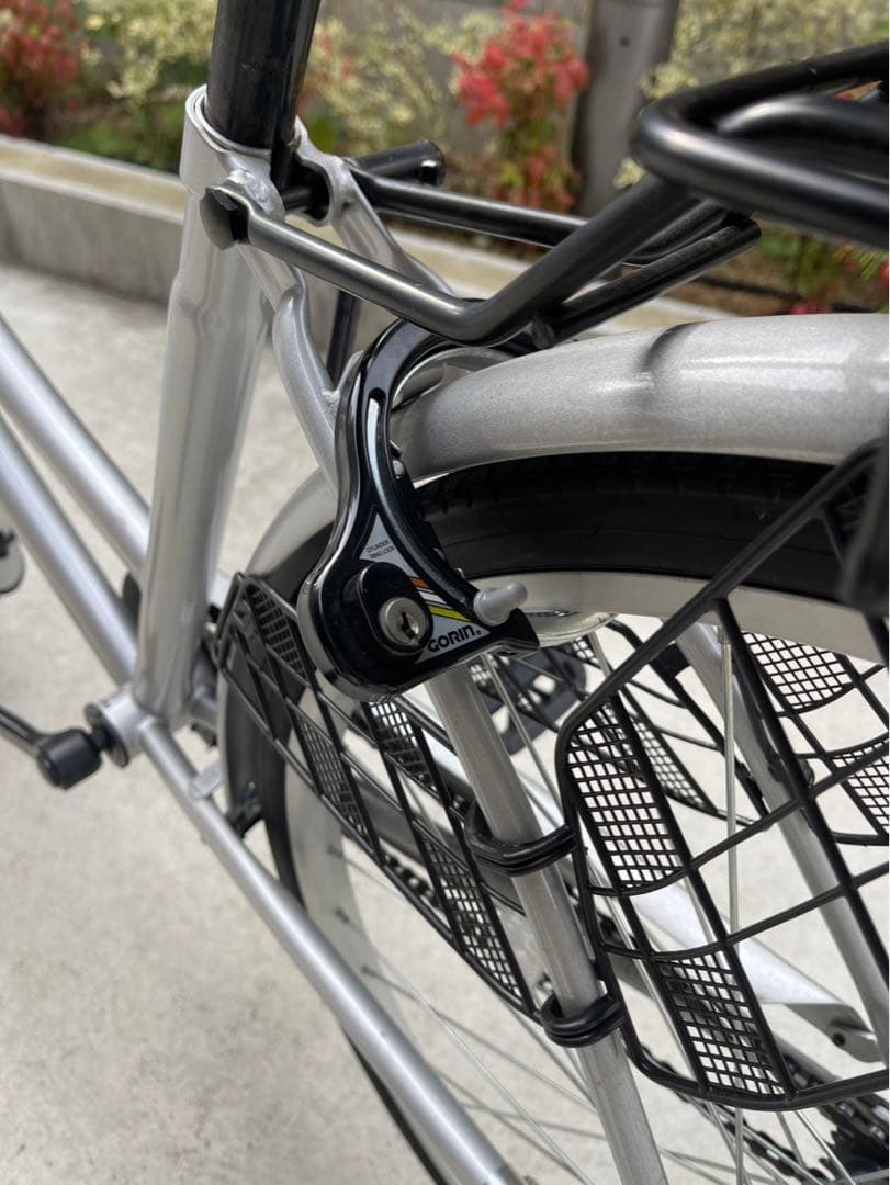 自転車【前後ろカゴ付き】【スマホホルダー付き】　【配達用】【買い物用】【通勤用】
