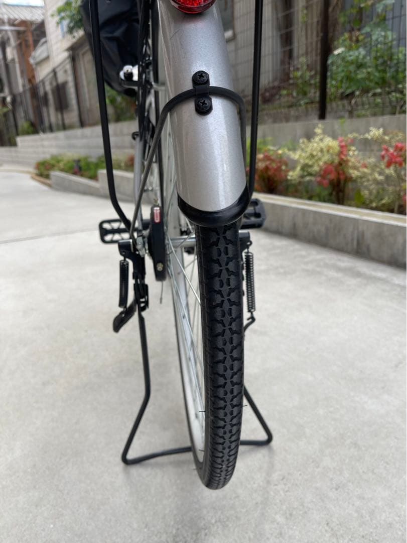自転車【前後ろカゴ付き】【スマホホルダー付き】　【配達用】【買い物用】【通勤用】