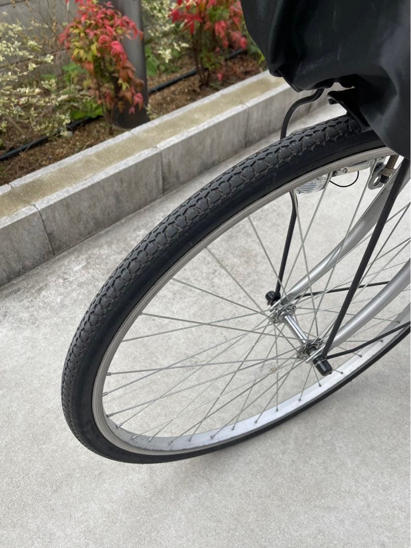 自転車【前後ろカゴ付き】【スマホホルダー付き】　【配達用】【買い物用】【通勤用】