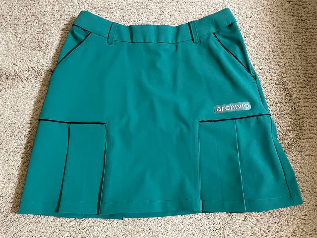 archivio 　アルチビオ　／　ポイントプリーツスカート 　グリーン