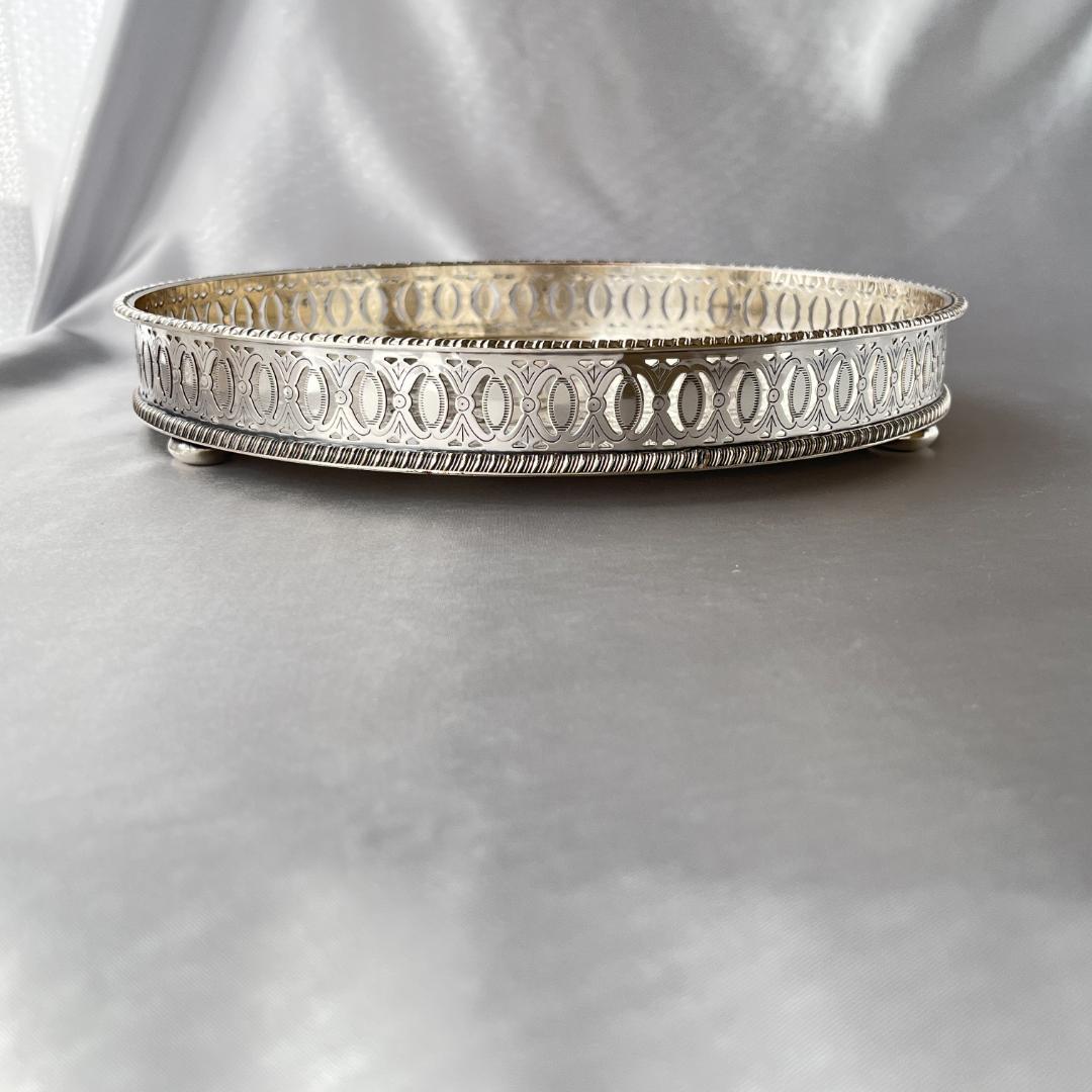 【英国】 ギャラリートレー / ドリンクトレー 25cm ボールフット