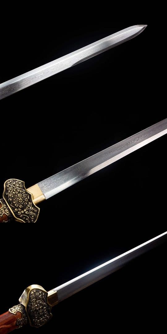 牡丹諸刃唐剣-古兵器 武具　刀装具　日本刀　模造刀 居合刀