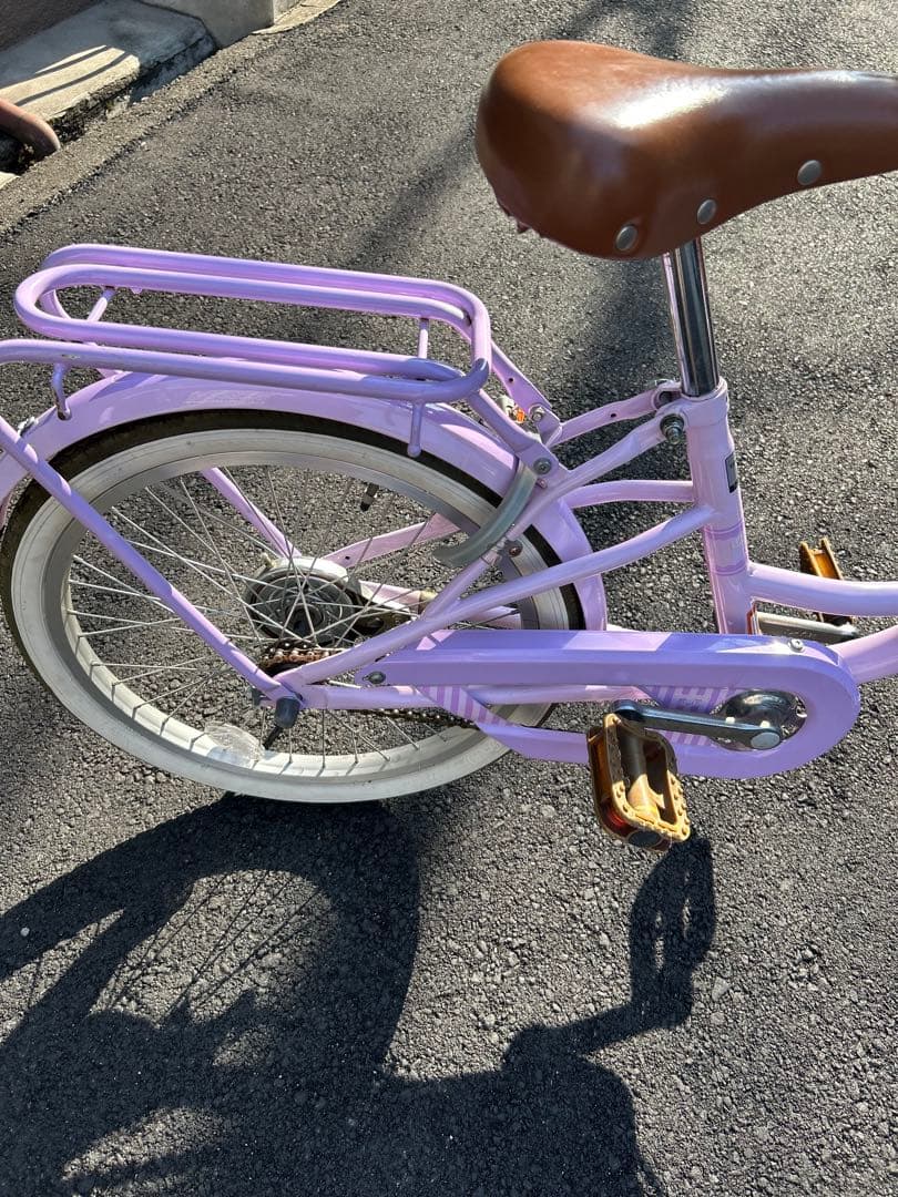 美品　ダイワサイクル　女の子　シルバーリング　キュート　20インチ　パープル