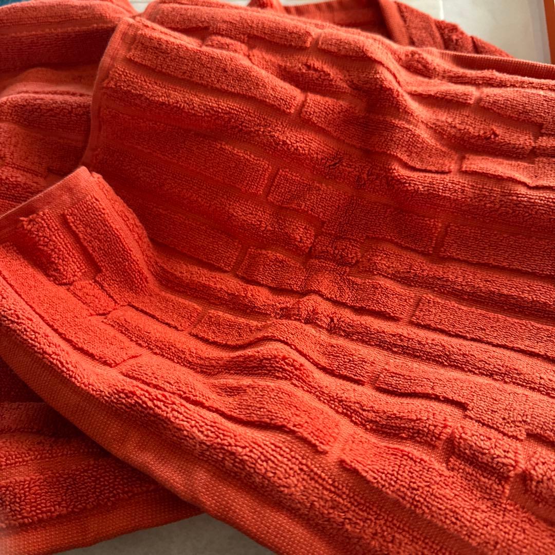 HERMES オレンジ・テラコッタ タオルセット