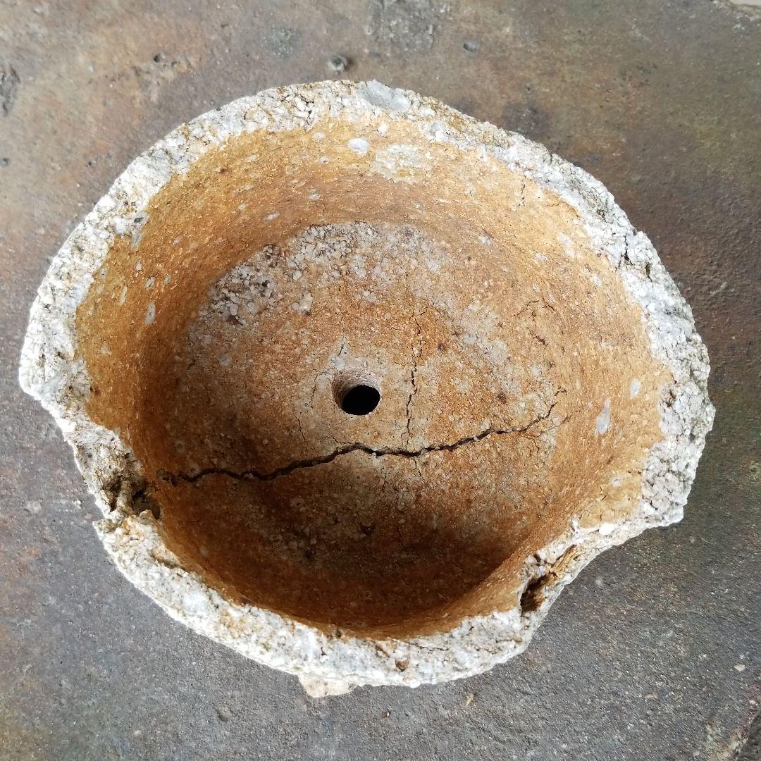 信楽焼  さや鉢 ミニ盆栽.山草鉢 U-15 高さ１１cm