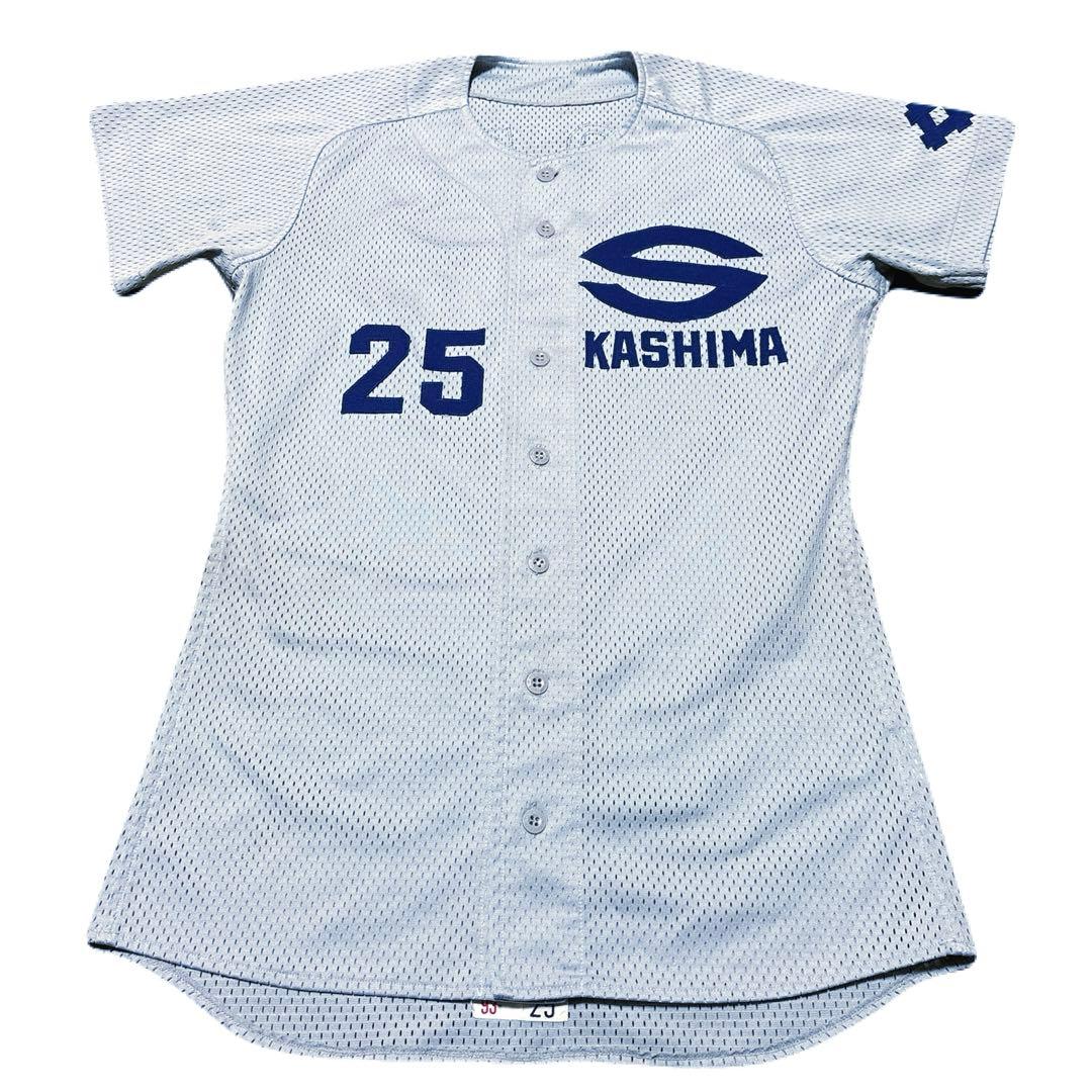 【社会人野球】鹿島 カシマ 野球部 支給 ユニフォーム グレー 美品 デサント