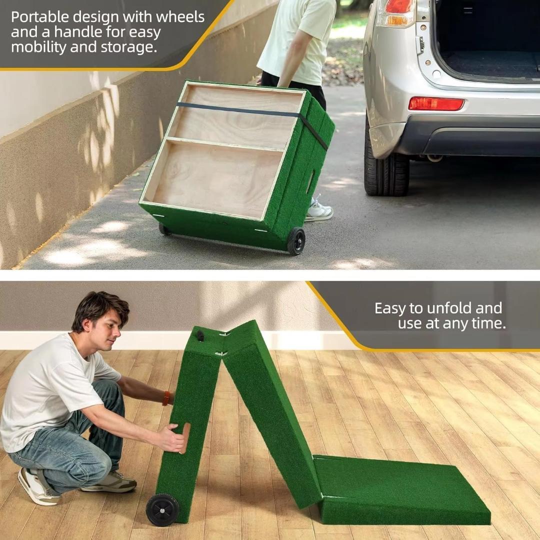 ピッチング練習用マウンド 折りたたみ式 グリーン