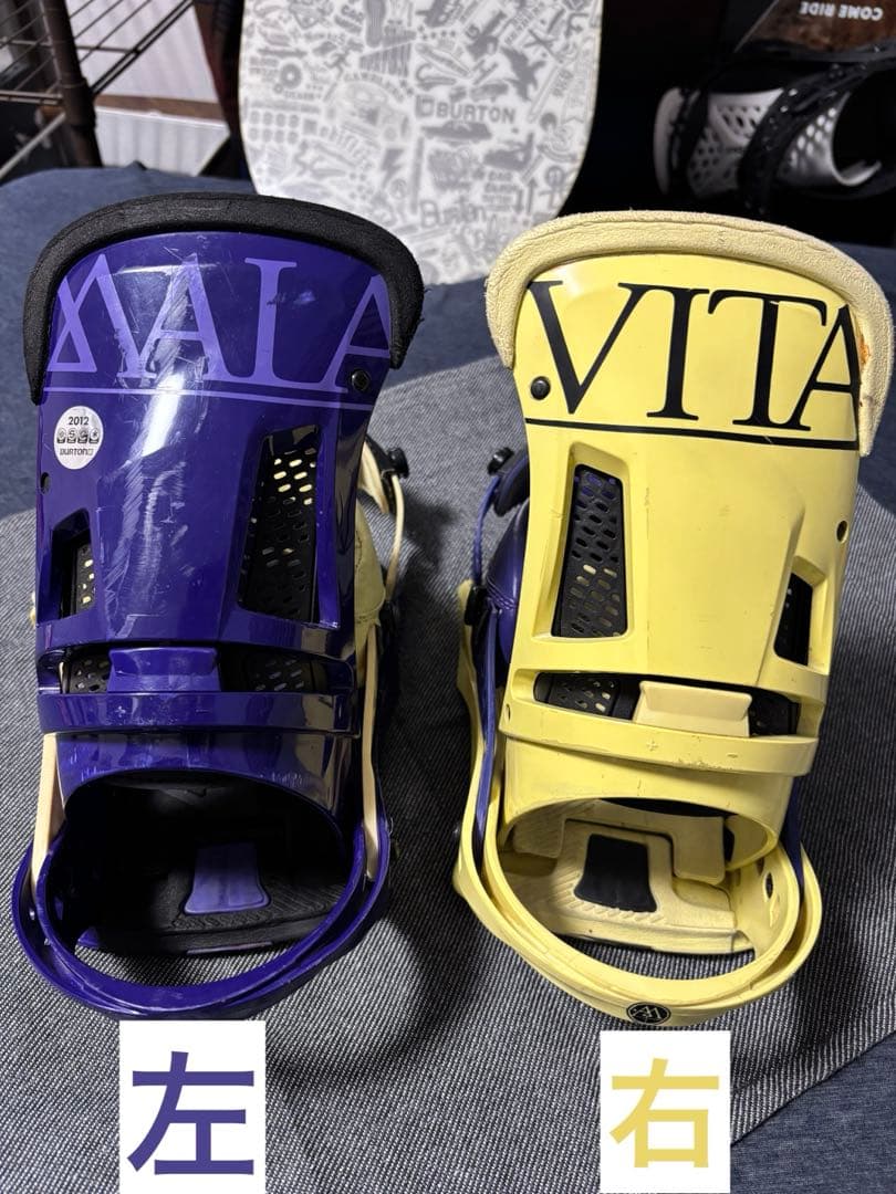 【BURTON 】ビンディング 紫/黄色 Sサイズ 値段交渉OK!!