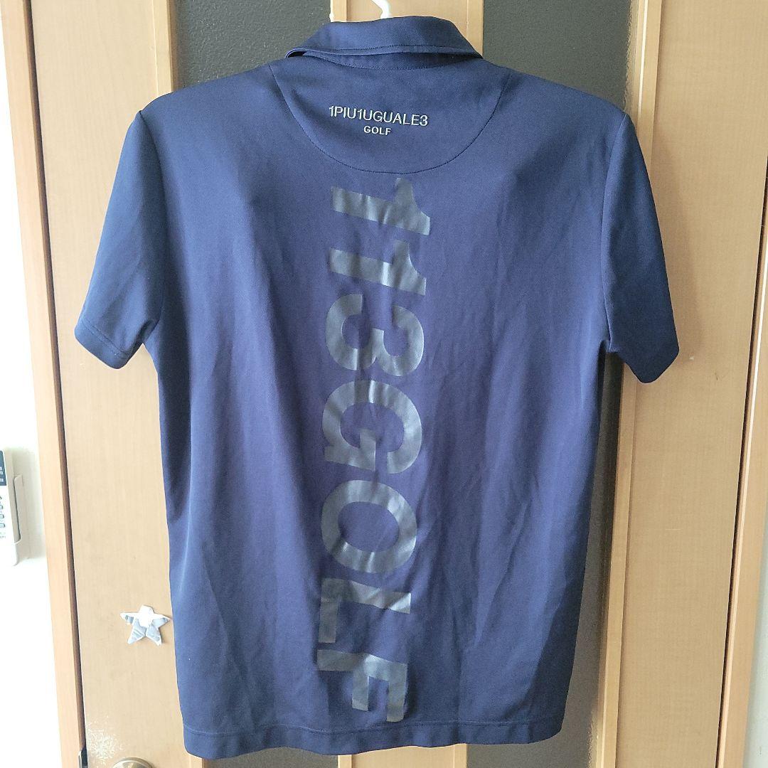 1PIU1UGUALE3 ゴルフシャツ ネイビー　サイズV