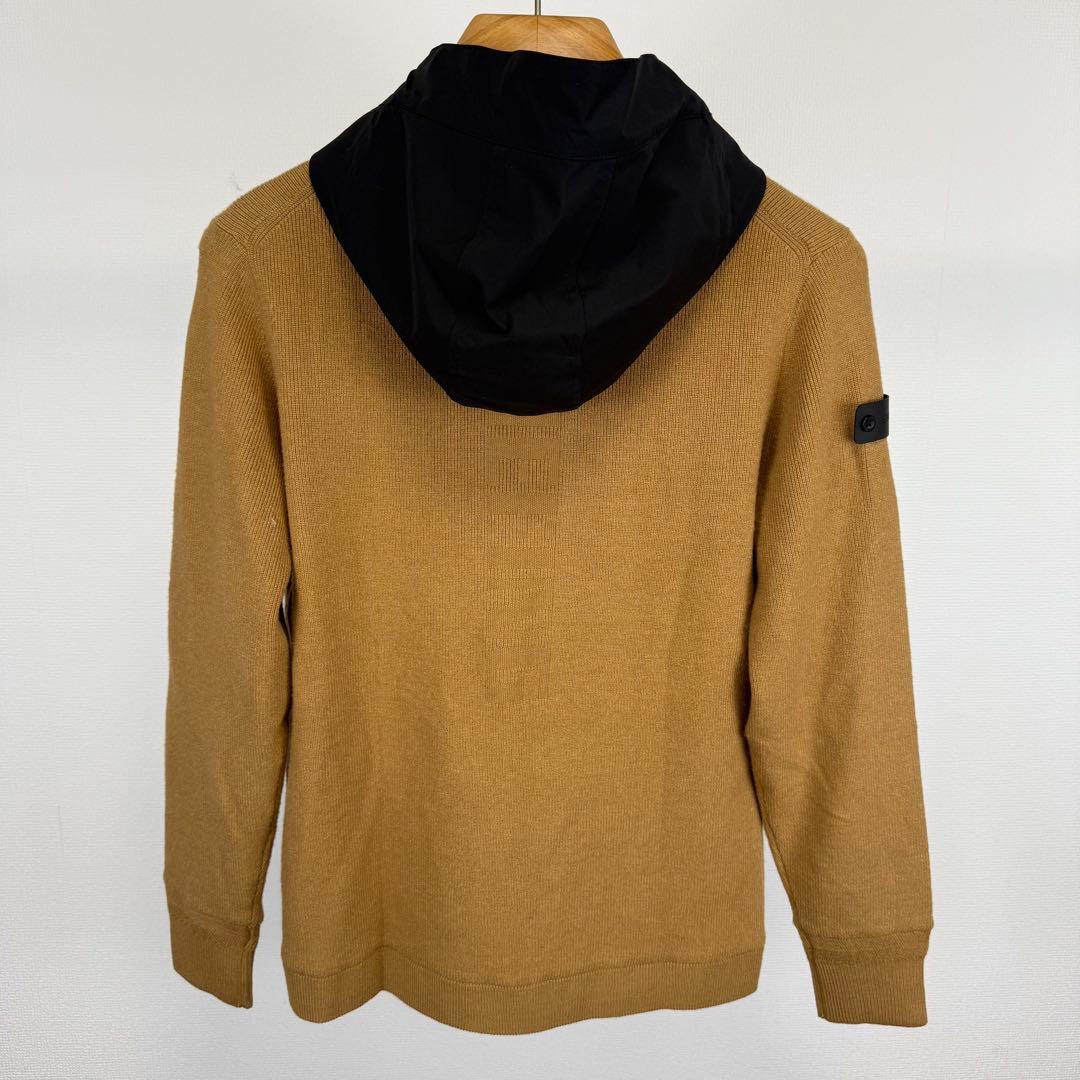 BRIEFING ブリーフィング フード切り替え　ニットパーカー ラミネート加工