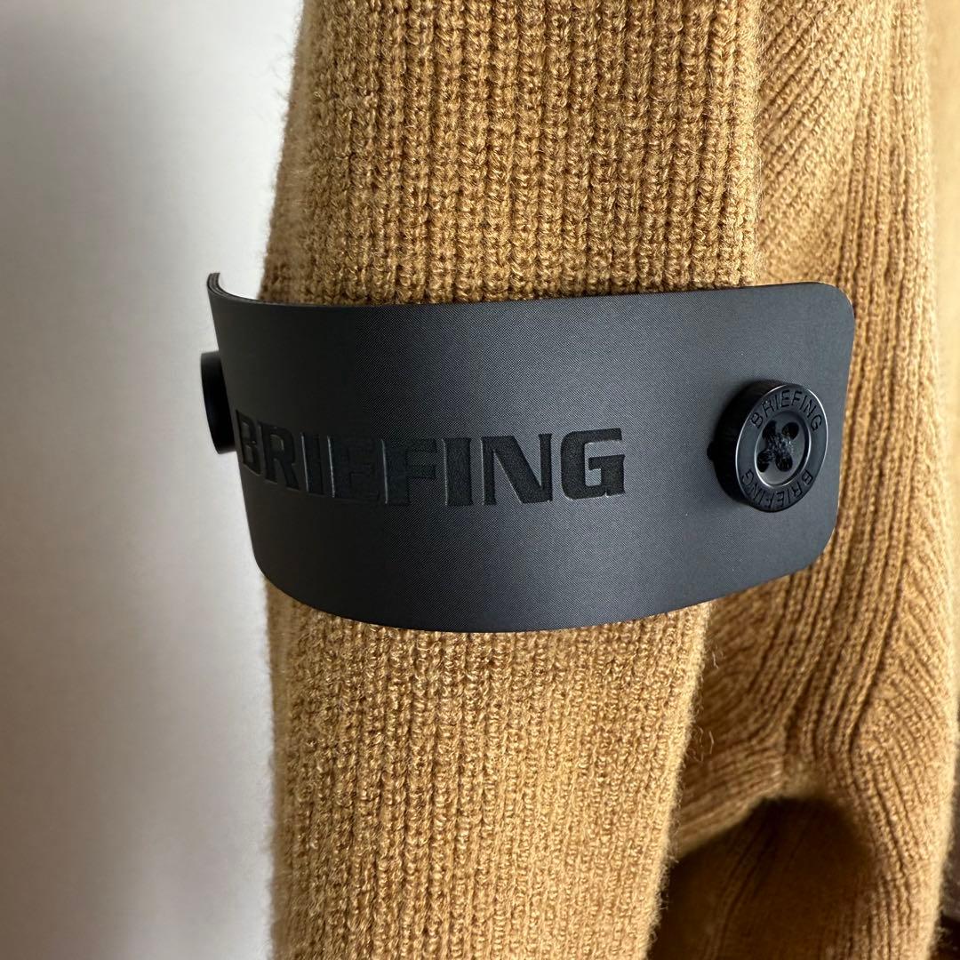 BRIEFING ブリーフィング フード切り替え　ニットパーカー ラミネート加工