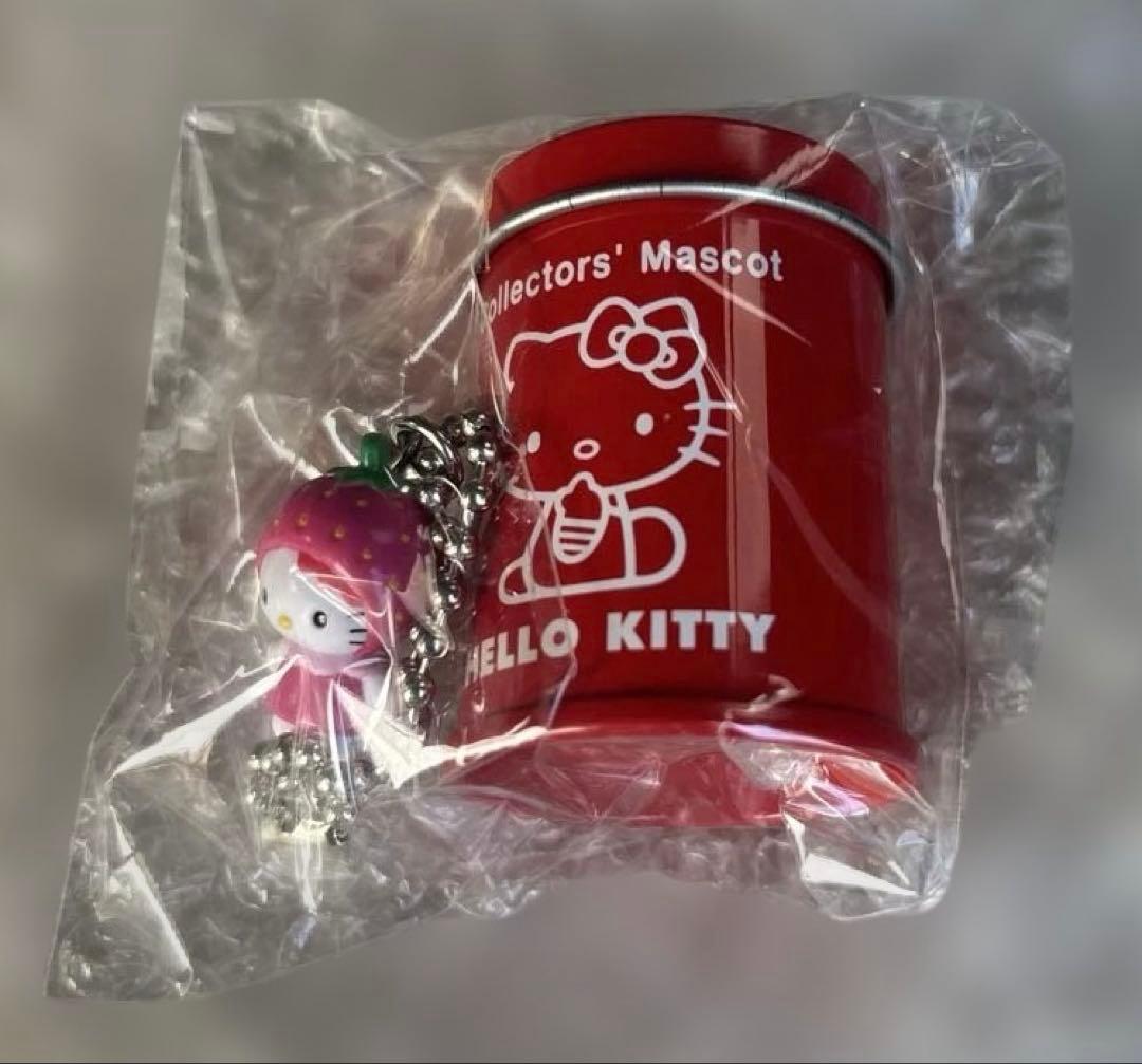 サンリオ コレクターズマスコット缶入り　ハローキティ　ミニ缶　いちご　1個限り