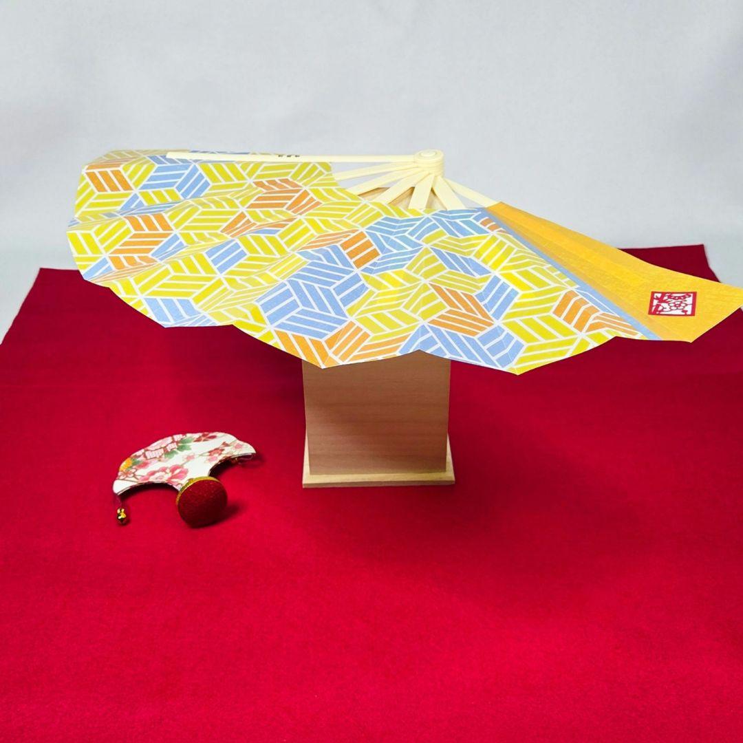 京遊堂 本格投扇興 一式セット 強化扇子橙色