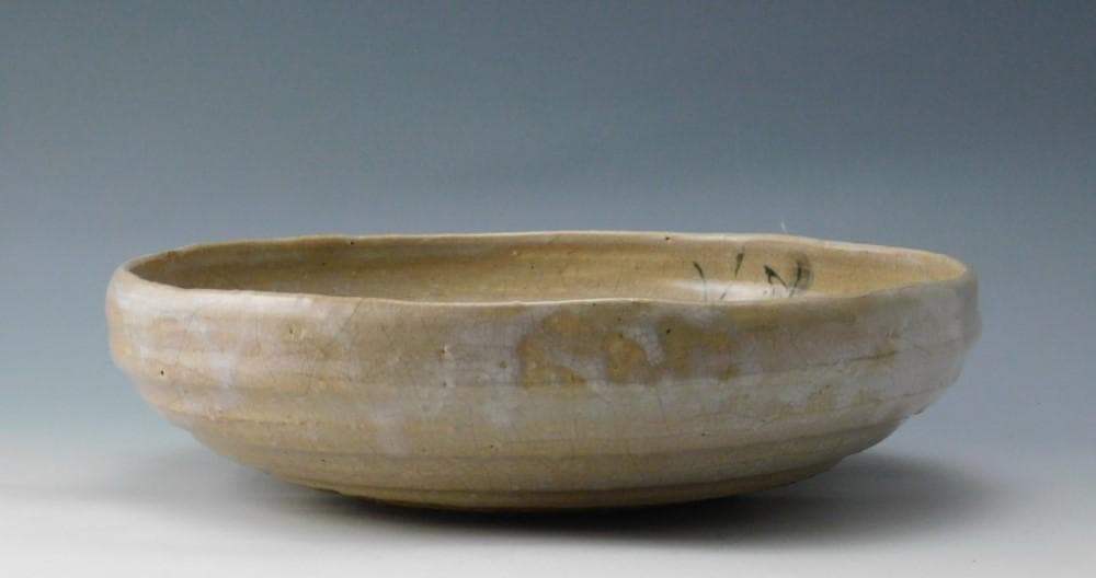 【鳳凰堂】吉賀大雅『萩焼 菓子鉢』茶道具 菓子器 絵萩 河村松渓 真作保証