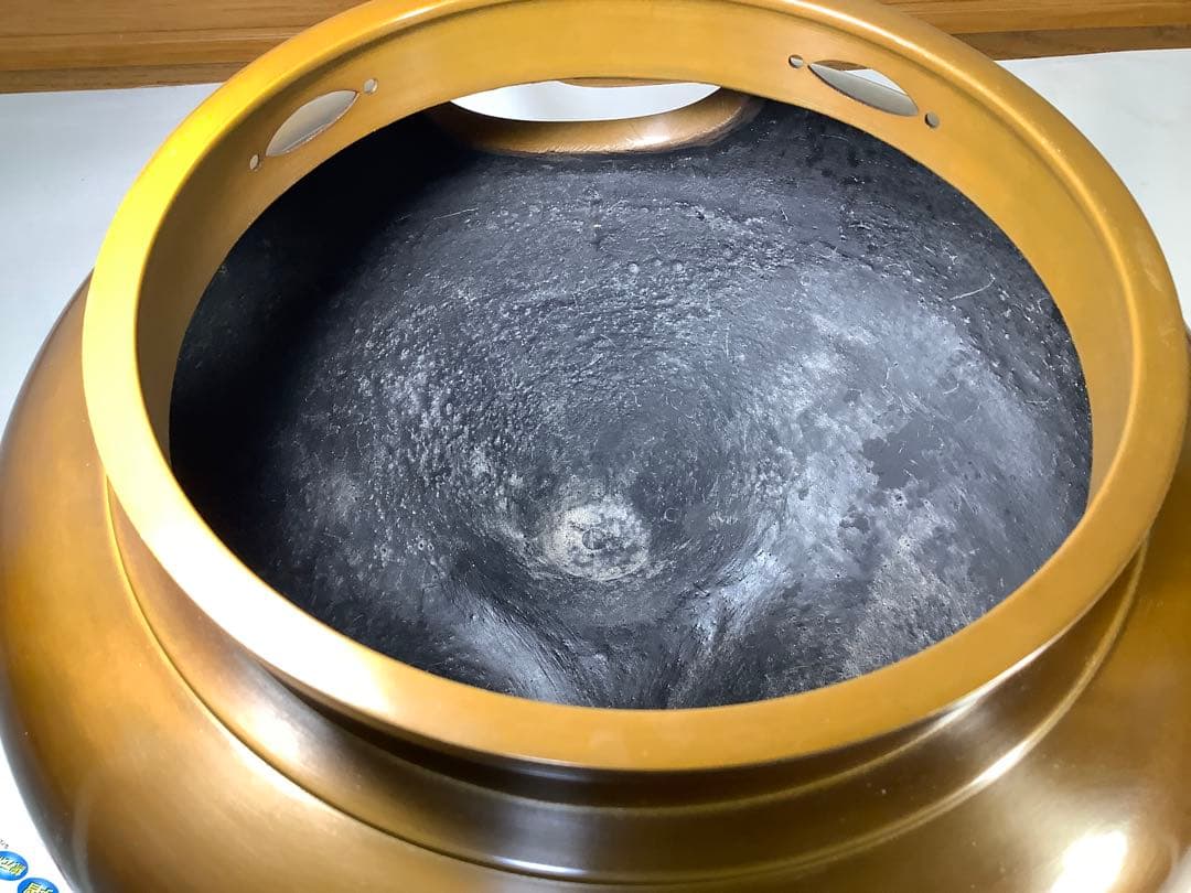 唐銅　琉球風炉釜　釜師　畠春斎　風炉　宗也