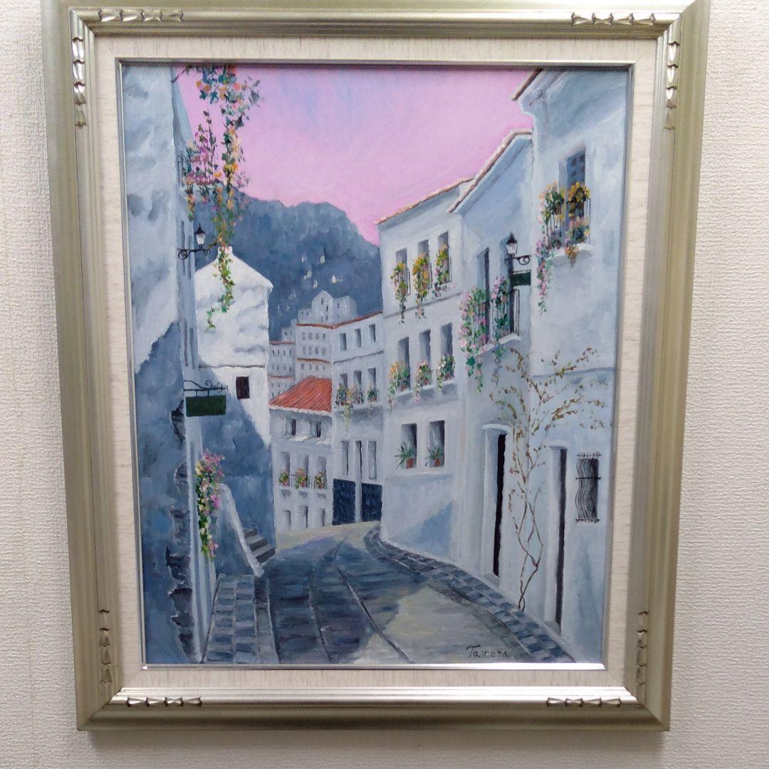 肉質油絵　立て　F12号　ギリシャ　田村貴枝　一号評価72000円