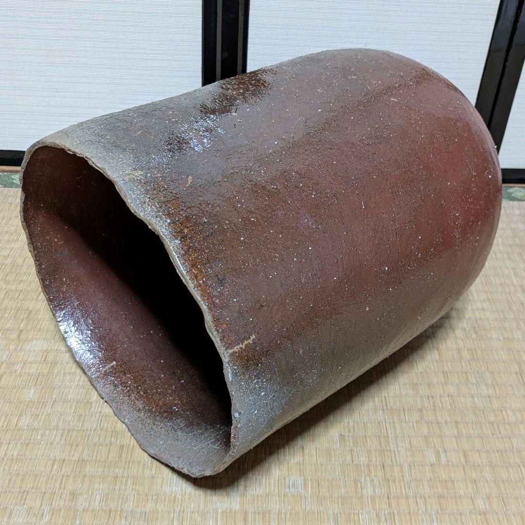 備前焼 メダカ鉢 大型花器 花生 水瓶 水甕 水槽 花瓶 花入 フラワーベース