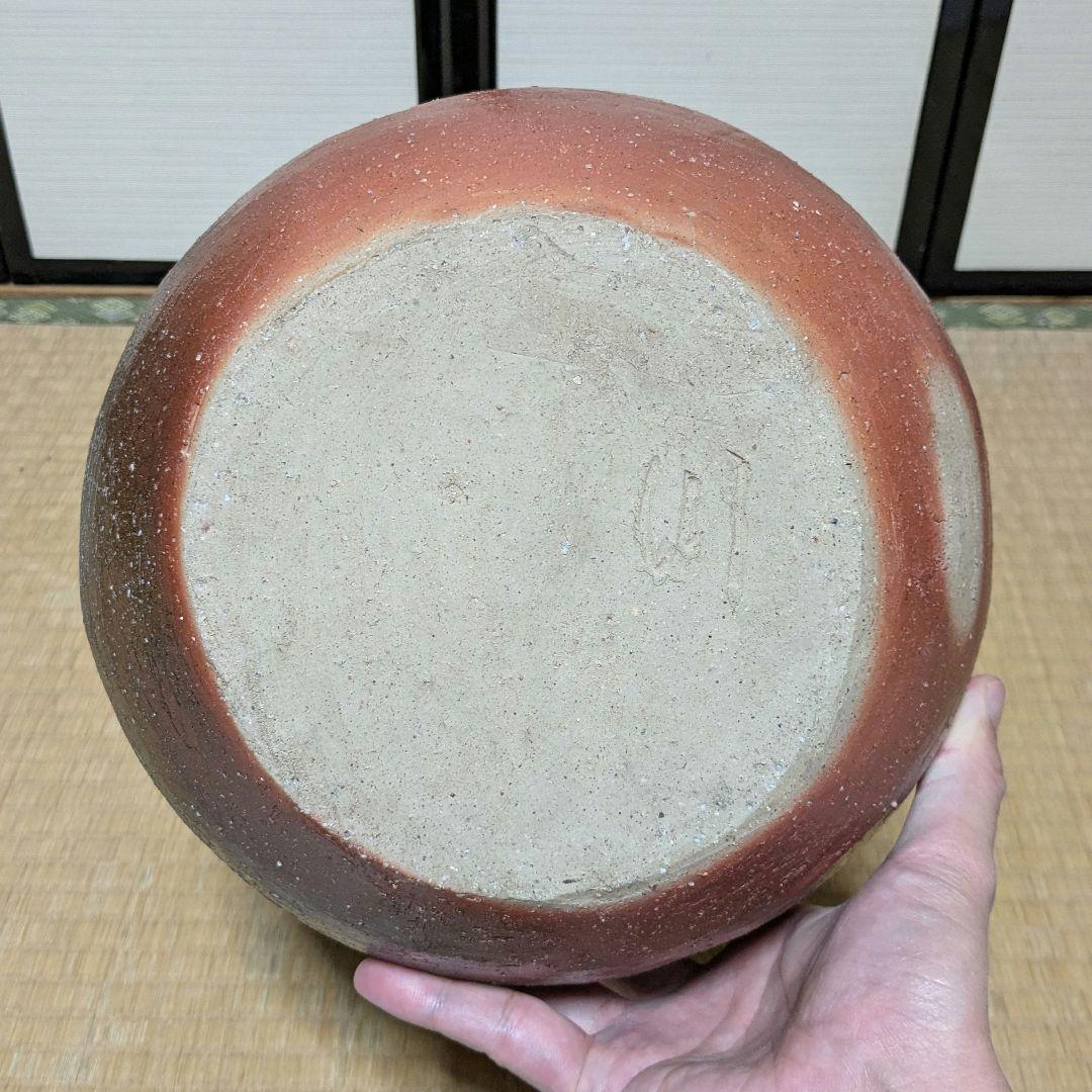 備前焼 メダカ鉢 大型花器 花生 水瓶 水甕 水槽 花瓶 花入 フラワーベース