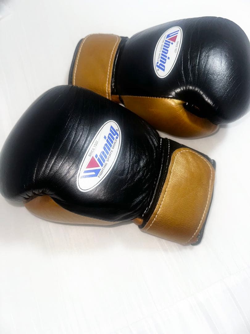 winning ウイニング ボクシンググローブ 8oz 黒/金 MS-200B