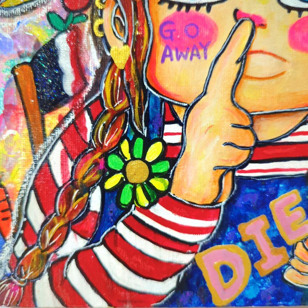 【一点物イラストアート】心を失くした世界へ【現代アート】