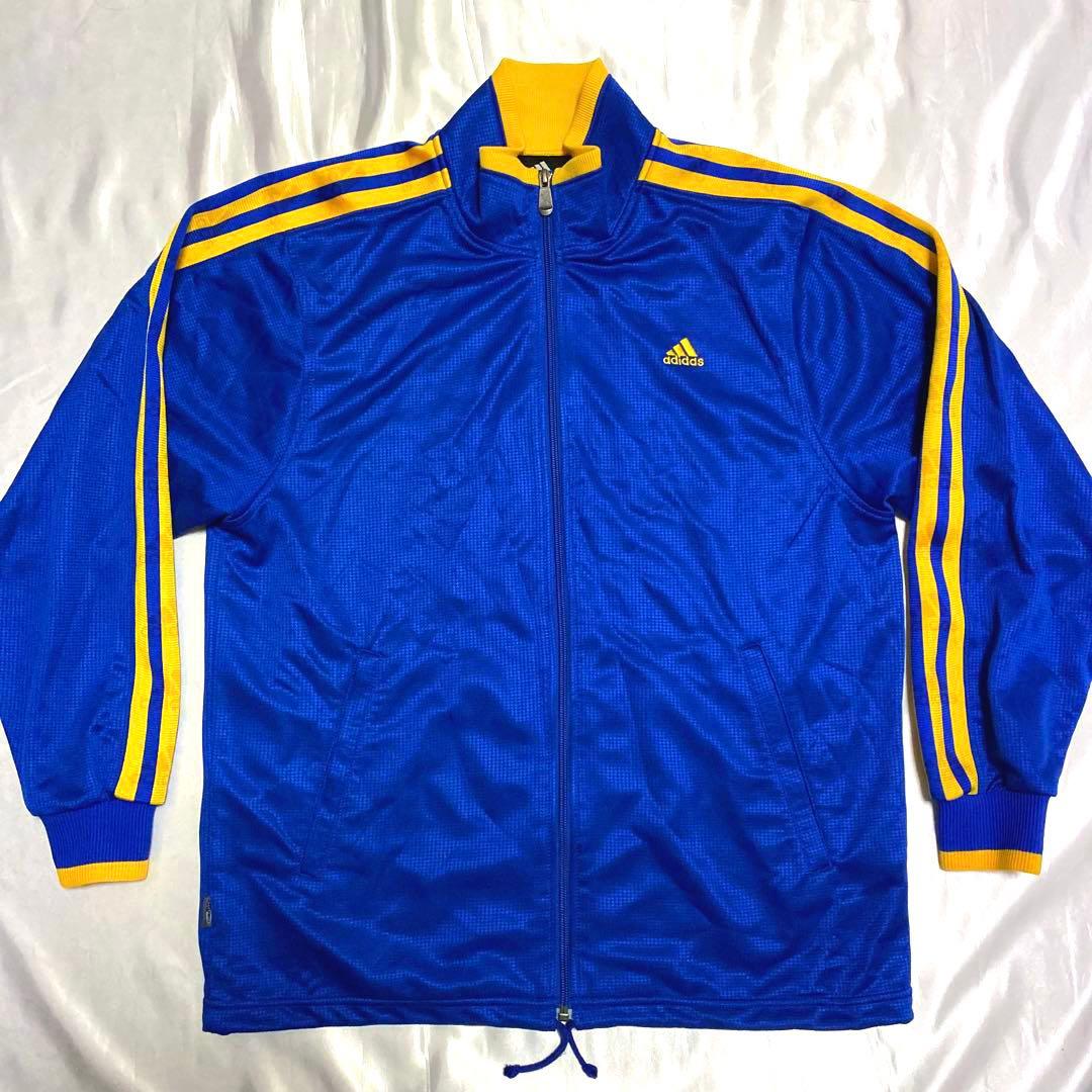【希少色】00s adidas トラックジャケット カラー 青×黄 M