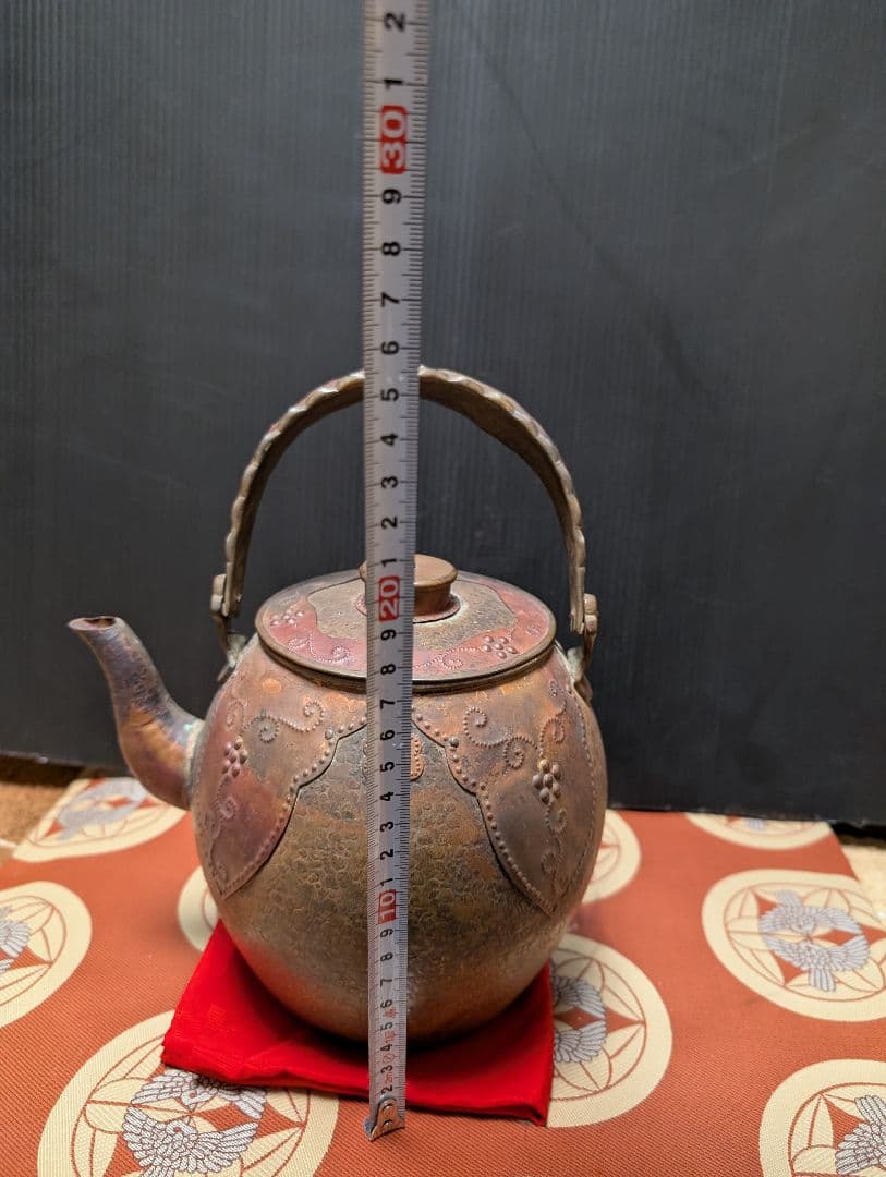 銅製装飾薬缶アンティック 約20cm貴重品
