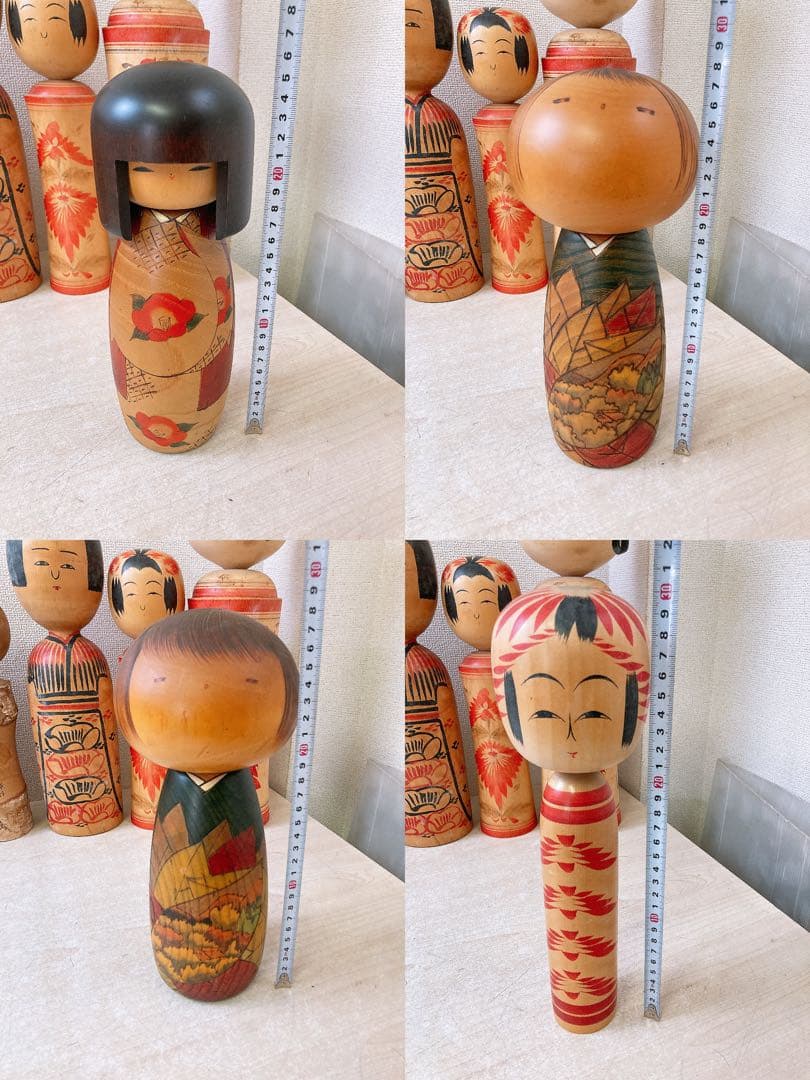 n*u様 こけし 28体 まとめ売り★昭和レトロ 郷土玩具 創作こけし 伝統こけ