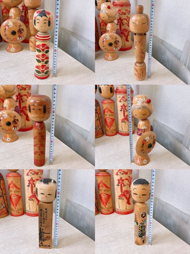 n*u様 こけし 28体 まとめ売り★昭和レトロ 郷土玩具 創作こけし 伝統こけ