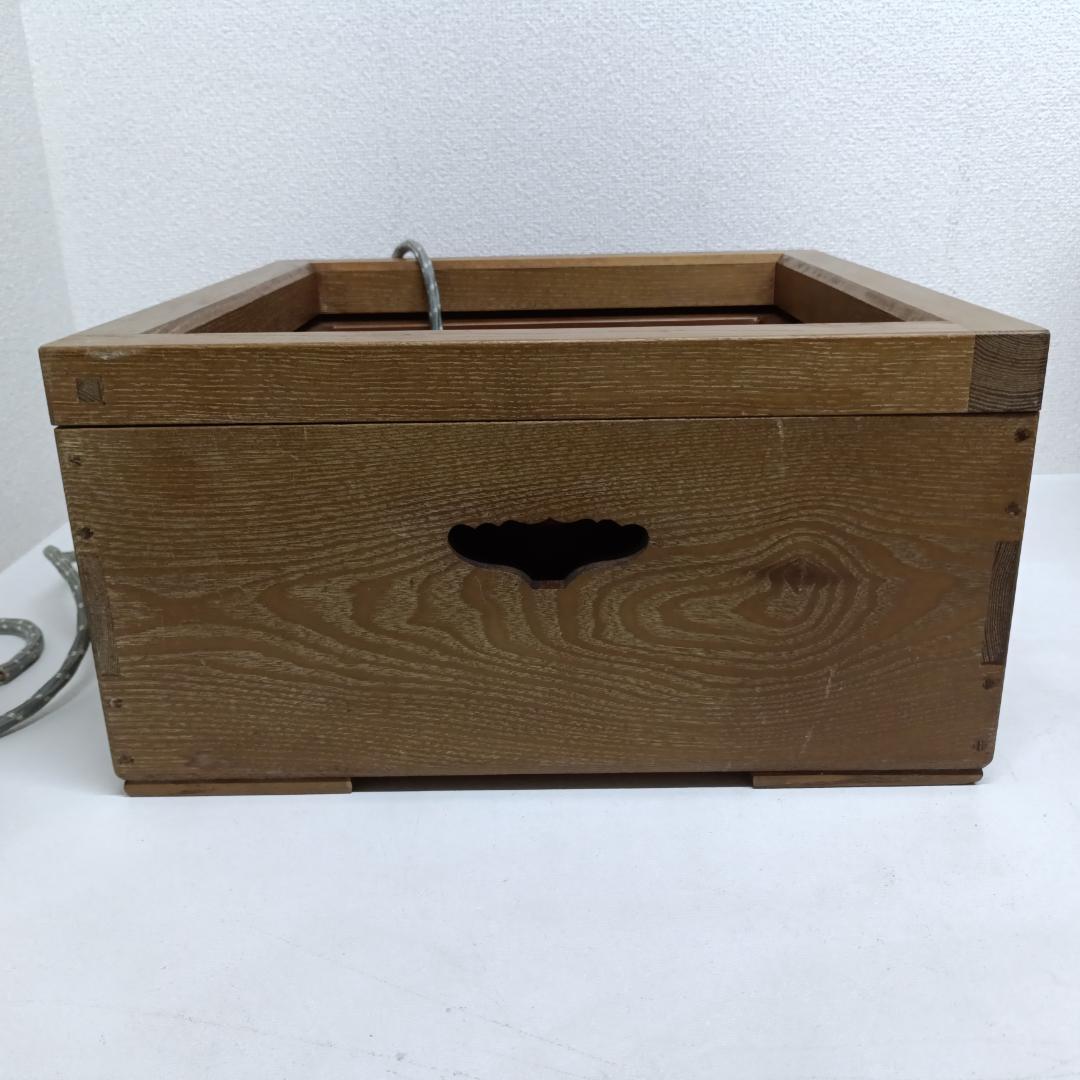 K91 桑置炉 炭型 電熱器 茶道具 置炉 焼杉置戸 桑色 銅 野々田商店